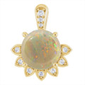 Round White Opal 118_Yellow Gold_Round