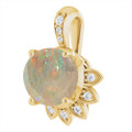 Round White Opal 119_Yellow Gold_Round