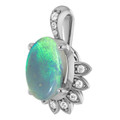Oval Black Opal 16_Sterling Silver_Oval