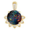Round Boulder Opal 47_Yellow Gold_Round