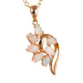 * GEM CRYSTAL 14KT ROSE GOLD AUSTRALIAN WHITE OPAL NECKLACE