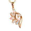 GEM CRYSTAL 14KT ROSE GOLD AUSTRALIAN WHITE OPAL NECKLACE