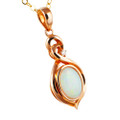 ROSEY 14KT ROSE GOLD & DIAMOND AUSTRALIAN WHITE OPAL NECKLACE