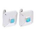 CANYONS STERLING SILVER AUSTRALIAN OPAL CUFFLINKS