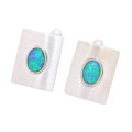 PASSION MULTIPLIED STERLING SILVER AUSTRALIAN OPAL CUFFLINKS