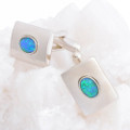 PASSION MULTIPLIED STERLING SILVER AUSTRALIAN OPAL CUFFLINKS