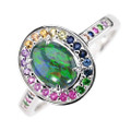 RUSH STERLING SILVER AUSTRALIAN OPAL RING