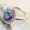 CHARM SWEET STERLING SILVER AUSTRALIAN OPAL RING