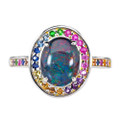 SOUR CHARM STERLING SILVER AUSTRALIAN OPAL RING SOUR CHARM STERLING SILVER AUSTRALIAN OPAL RING
