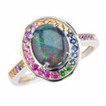 SOUR CHARM STERLING SILVER AUSTRALIAN OPAL RING SOUR CHARM STERLING SILVER AUSTRALIAN OPAL RING