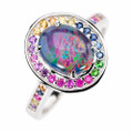 CANDY GEM STERLING SILVER AUSTRALIAN OPAL RING