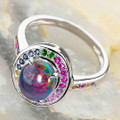 CANDY GEM STERLING SILVER AUSTRALIAN OPAL RING