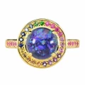 * MOJO JOJO 18KT GOLD PLATED AUSTRALIAN OPAL RING