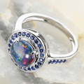 SNOZZBERRY STERLING SILVER AUSTRALIAN OPAL RING