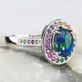 SWEET TRAP STERLING SILVER AUSTRALIAN OPAL RING