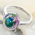 SWEET TRAP STERLING SILVER AUSTRALIAN OPAL RING SWEET TRAP STERLING SILVER AUSTRALIAN OPAL RING