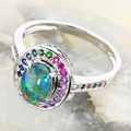 TOP SOUR STERLING SILVER AUSTRALIAN OPAL RING