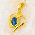 * 1 AMORE 18KT GOLD PLATED AUSTRALIAN OPAL NECKLACE