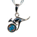 JOEY JEWEL STERLING SILVER AUSTRALIAN OPAL NECKLACE JOEY JEWEL STERLING SILVER AUSTRALIAN OPAL NECKLACE