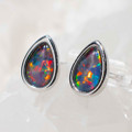 * 1 LILYWATER STERLING SILVER AUSTRALIAN OPAL EARRINGS