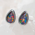* 1 LILYWATER STERLING SILVER AUSTRALIAN OPAL EARRINGS