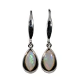 *1 EARTH'S ENIGMA STERLING SILVER AUSTRALIAN OPAL EARRINGS