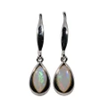 *1 EARTH'S ENIGMA STERLING SILVER AUSTRALIAN OPAL EARRINGS