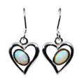 REGAL FRACTIONS STERLING SILVER AUSTRALIAN OPAL EARRINGS