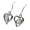 REGAL FRACTIONS STERLING SILVER AUSTRALIAN OPAL EARRINGS
