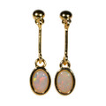ECHOES 18KT GOLD PLATED AUSTRALIAN WHITE OPAL EARRINGS ECHOES 18KT GOLD PLATED AUSTRALIAN WHITE OPAL EARRINGS