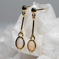 ECHOES 18KT GOLD PLATED AUSTRALIAN WHITE OPAL EARRINGS ECHOES 18KT GOLD PLATED AUSTRALIAN WHITE OPAL EARRINGS
