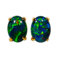 ELECTRIC LOVE 14KT YELLOW GOLD AUSTRALIAN OPAL EARRINGS