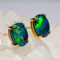 ELECTRIC LOVE 14KT YELLOW GOLD AUSTRALIAN OPAL EARRINGS
