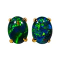 ELECTRIC LOVE 14KT YELLOW GOLD AUSTRALIAN OPAL EARRINGS
