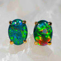 * 1 FREE SPIRIT 14KT YELLOW GOLD AUSTRALIAN OPAL EARRINGS
