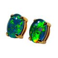 * 1 FREE SPIRIT 14KT YELLOW GOLD AUSTRALIAN OPAL EARRINGS