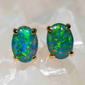 WANDERLUST 14KT YELLOW GOLD AUSTRALIAN OPAL EARRINGS