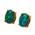 WANDERLUST 14KT YELLOW GOLD AUSTRALIAN OPAL EARRINGS