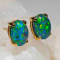 WANDERLUST 14KT YELLOW GOLD AUSTRALIAN OPAL EARRINGS