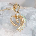 A LOVE AMORE 14KT YELLOW GOLD AUSTRALIAN WHITE OPAL NECKLACE