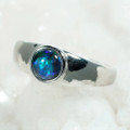 * PRISTINE STERLING SILVER AUSTRALIAN OPAL RING