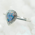 ENGIMA STERLING SILVER AUSTRALIAN OPAL RING