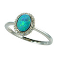*LUMINOSITY STERLING SILVER AUSTRALIAN OPAL RING