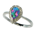 SILHOUETTE STERLING SILVER AUSTRALIAN OPAL RING
