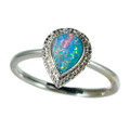 *GARDEN PARTY STERLING SILVER AUSTRALIAN OPAL RING