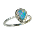 *GARDEN PARTY STERLING SILVER AUSTRALIAN OPAL RING