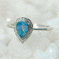 GLIDED STERLING SILVER AUSTRALIAN OPAL RING