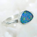 CHROMATIC PALLETE STERLING SILVER AUSTRALIAN OPAL RING