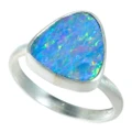 * 1 GUIDING LIGHT STERLING SILVER AUSTRALIAN OPAL RING