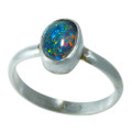 BOHO BLING STERLING SILVER AUSTRALIAN OPAL RING